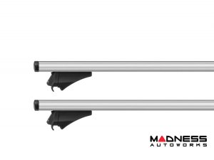 FIAT 500X Roof Rack Cross Bars - for models w/ factory roof rails - Silver (2016-2023)